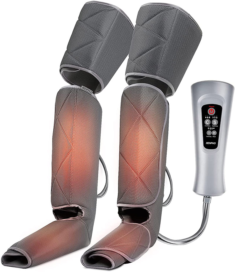 test RENPHO Appareil de Massage Jambes avec chaleur, massage des pieds de cuisse de mollet de compression