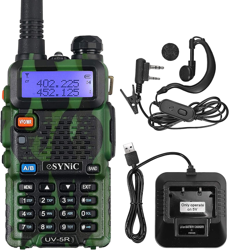 test eSynic Talkie-Walkie Professionnel UV-5R Bi-Bande VHF