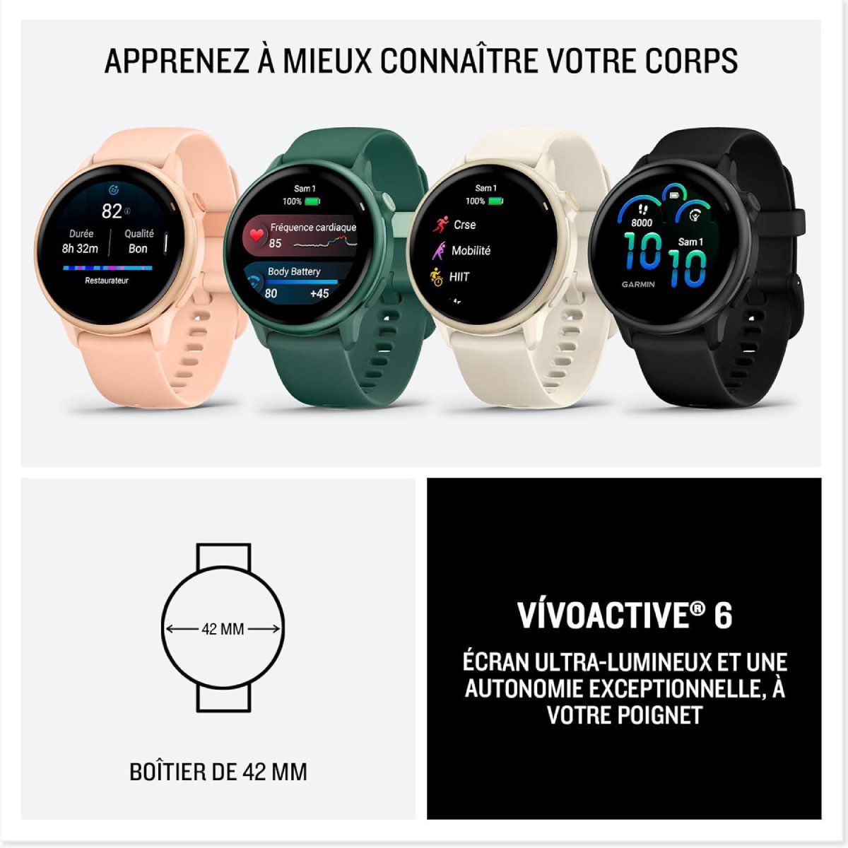Garmin Vivoactive 6 - Fonctionnalités santé et bien-être