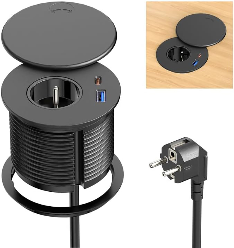 Avant Test Bloc Prise Encastrable avec USB Sewingvr La solution discrète pour vos bureaux modernes