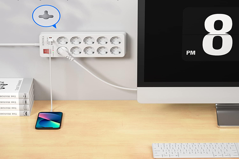 Review Multiprise Electrique NVEESHOX Multiprise Parafoudre et Surtension 10 Prises + 4 USB